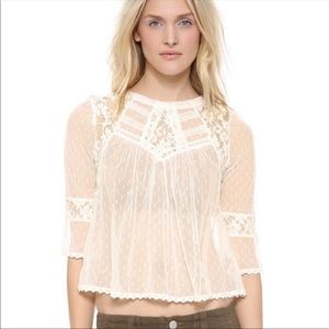 Free People NWOT Lace Blouse XS